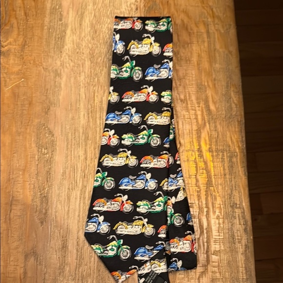 Motorcycle Print Tie NWOT - Picture 2 of 4